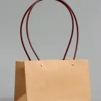 Сумка для цветов влагостойкая, крафт, 22x10.5x13.5 см