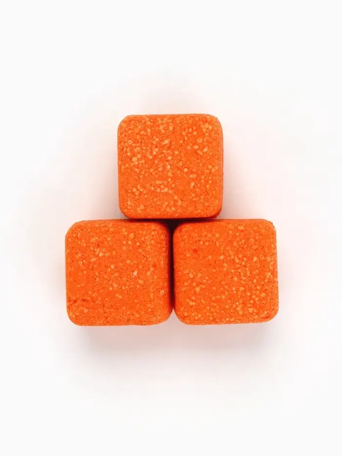 Бомбочки для ванны «Кубики», набор 3 шт x 70 г, аромат шипучий апельсин, URAL LAB