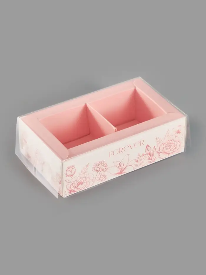 Коробка для 2 конфет с ячейками Forever, 10&times;6&times;3 см