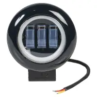 Фара светодиодная круглая, четкая свет. граница+Обод, 30W (115х145х65) 12/24V PRO