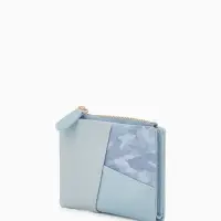 Кошелёк женский на кнопке, 11.5&times;2&times;9 см, комбинированный, голубой