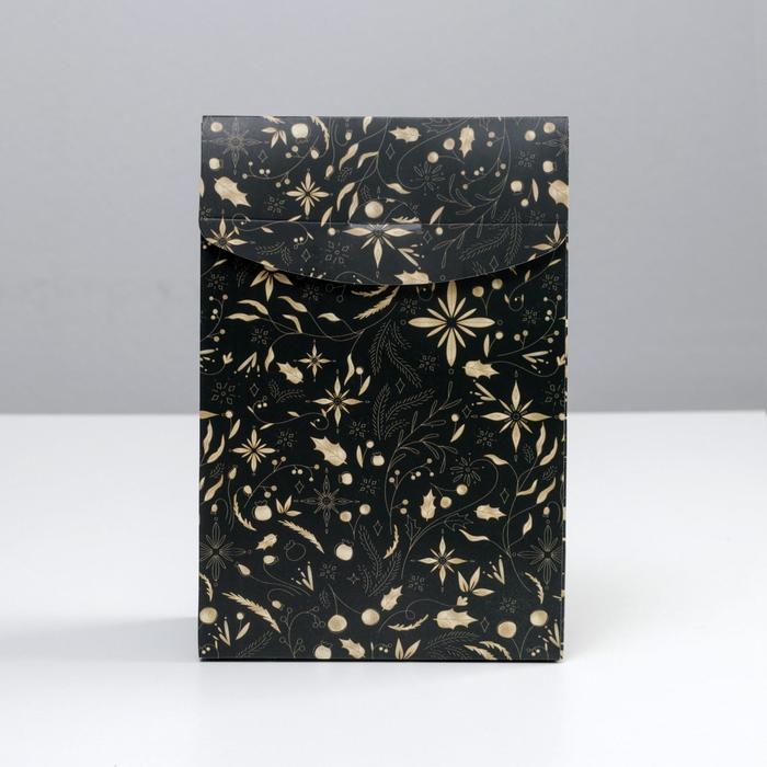 Коробка подарочная новогодняя складная «Gold», 15 х 7 х 22 см, Новый год