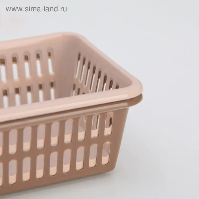 Корзина для хранения Полимербыт, пластик, 20×10×4.8 см, МИКС Корзина для хранения Полимербыт, пластик, 20×10×4.8 см, МИКС
