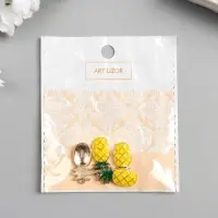 Декор для творчества металл, эмаль &laquo;Ананас&raquo;, золото, 1.4&times;1.2 см