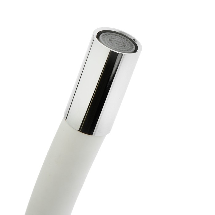 Смеситель для кухни ZEIN Z2752, гибкий излив, картридж 35 мм, нерж. сталь, белый/сатин Смеситель для кухни ZEIN Z2752, гибкий излив, картридж 35 мм, нерж. сталь, белый/сатин