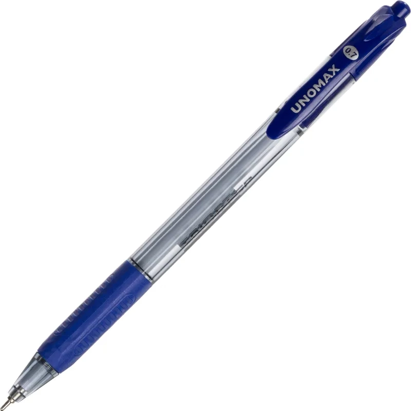 Ручка шариковая автомат. Unimax Glide Trio Steel 0,7мм,син,мас,5шт/уп