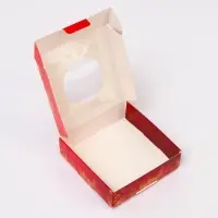Подарочная коробка сборная с окном «Исполнения желаний», 10×10×3 см