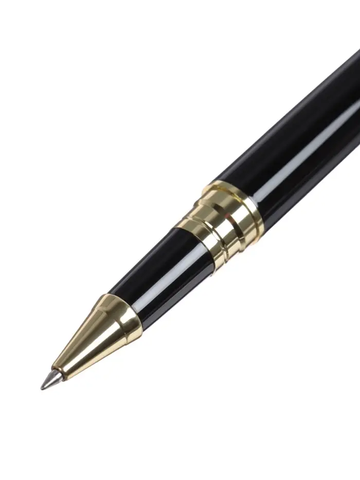 Ручка подарочная Calligrata, шариковая, в футляре кожзам, корпус чёрный с золотым