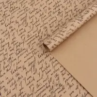 Бумага упаковочная крафт &laquo;Рукопись&raquo;, 70&times;100 см, 1 лист