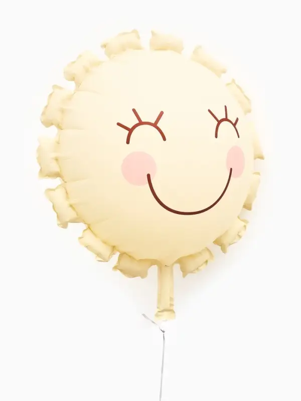 Воздушный шар фольгированный 22" "Солнышко" цвет кремовый