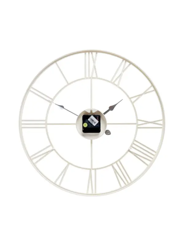 Часы настенные интерьерные &laquo;Классика&raquo;, d=45.5 см, бело-серебристые