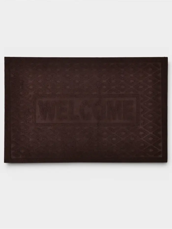 Коврик придверный Доляна Welcome, ромбы, влаговпитывающий, без окантовки, 38&times;58 см, цвет МИКС