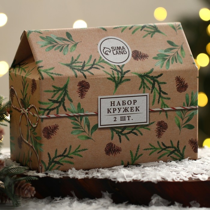 Новый год. Набор кружек стеклянных &laquo;Тепла и уюта!&raquo;, 2 шт