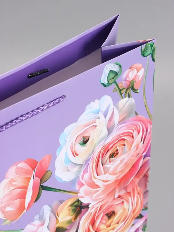 Пакет подарочный "Счестье+Любовь", ламинированный, 33 х 42,5 х 10 см