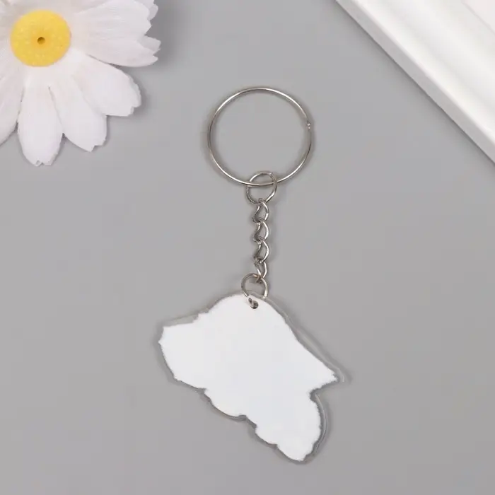 Брелок акрил "Щеночек в пижамке сладко спит на подушке" 2,9х4,4х0,3 см