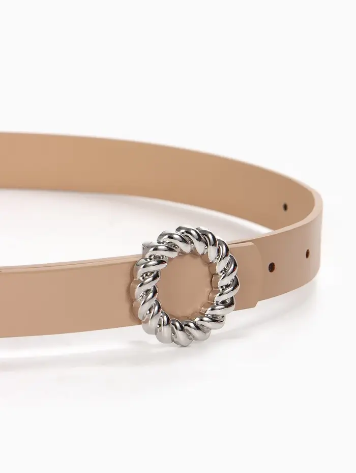 Ремень женский, 2.3&times;105 см, металлическая пряжка, бежевый