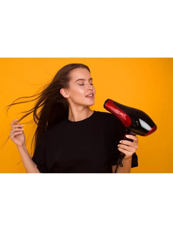 Фен Luazon LGE-004, 3800 Вт, 2 скорости, 3 температурных режима, красно-чёрный