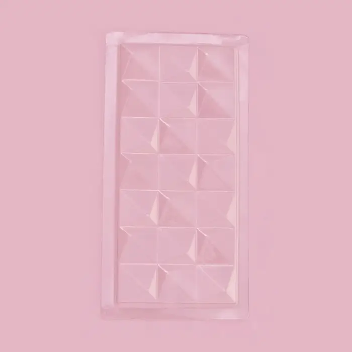 Форма для шоколада «Квадраты», пластик, 20.5×10×1 см, прозрачная