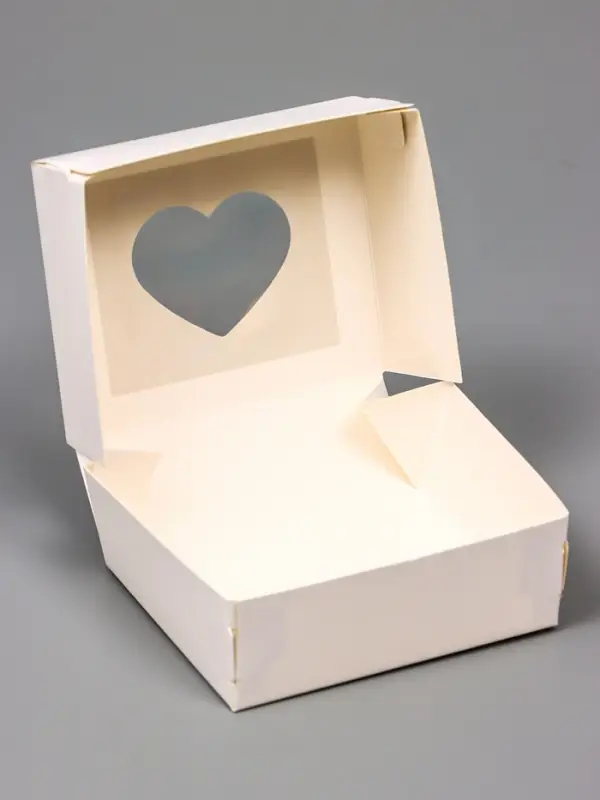 Коробка складная «Сердца», ,белый, 10×8×3.5 см