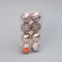 Ёлочные игрушки &laquo;Ажур&raquo;, шары новогодние, d=8 см, набор 8 шт.
