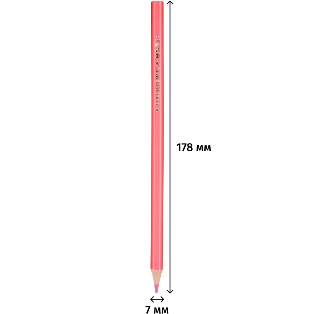 Карандаши цветные M&G   деревянные шестигранные, 24 цв в наборе