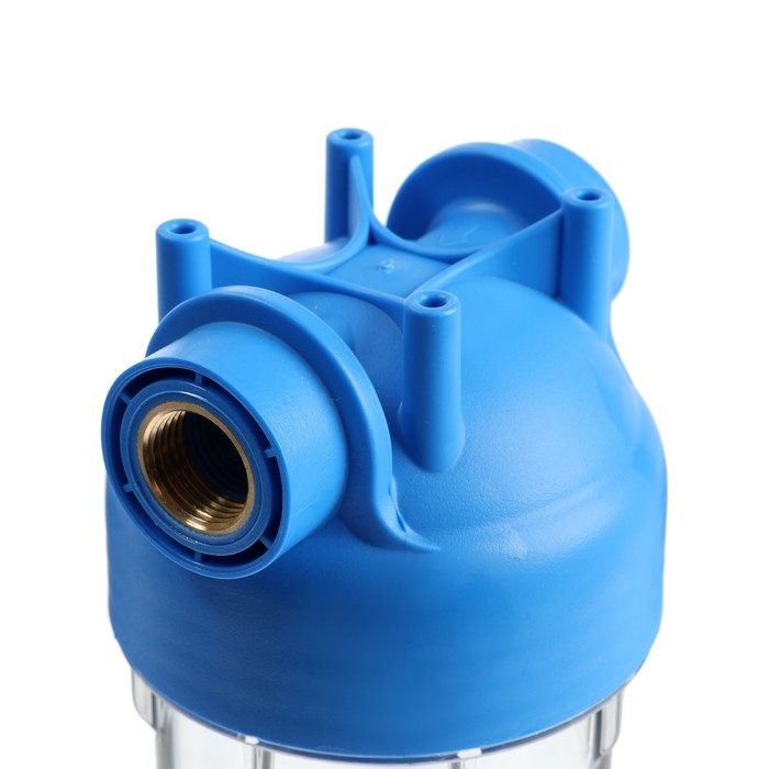 Корпус для фильтра  Корпус для фильтра "Аквабрайт" АБФ-10-12, 1/2", для холодной воды, ключ, крепеж, прозрачный