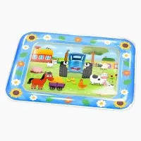 Акваковрик надувной, 60&times;50 см, фигурки EVA, Синий Трактор