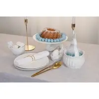 Конфетница Доляна &laquo;Зайка&raquo;, 13&times;10&times;9 см, доломит, белая