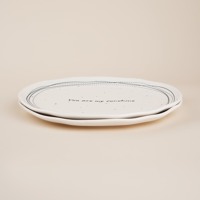 Набор тарелок фарфоровых SL Home «Милый дом», d=27 см, цвет белый Набор тарелок фарфоровых SL Home «Милый дом», d=27 см, цвет белый