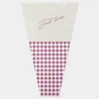 Пакет для цветов Just love, лавандовая клетка, 29.5&times;10&times;45 см