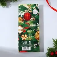 Открытка с местом для шоколадки «С новым годом!»