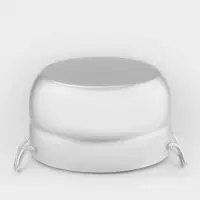 Кастрюля, 4.5 л, d=22 см, с крышкой, штампованный алюминий, серебристая