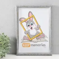 Фоторамка для фото 21&times;30 см Keep memories &laquo;Винтаж&raquo;, пластик, морозное серебро, (пластиковый экран)