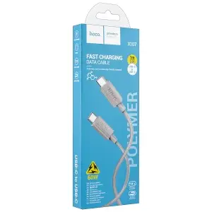 Кабель Type-C на Type-C 1M 60W X107 HOCO серый