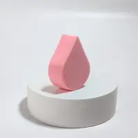 Спонж для макияжа «Плоская капля», 6×4.5 см, розовый