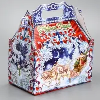Подарочная новогодняя коробка &laquo;Зимпяя тройка в синем&raquo; 20&times;12&times;19 см