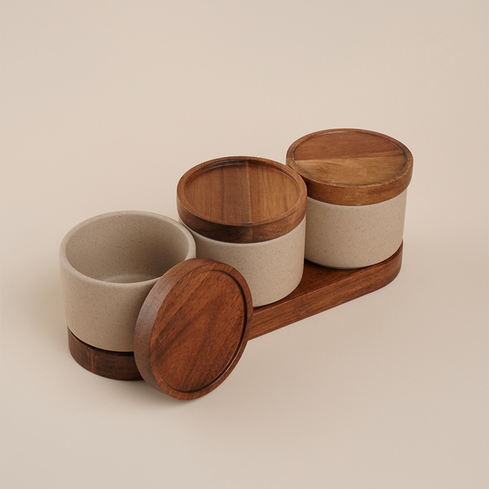 Набор банок керамических для сыпучих продуктов на подставке SL Home «Стоун форест», 4 предмета: 3 банки 220 мл, подставка Набор банок керамических для сыпучих продуктов на подставке SL Home «Стоун форест», 4 предмета: 3 банки 220 мл, подставка
