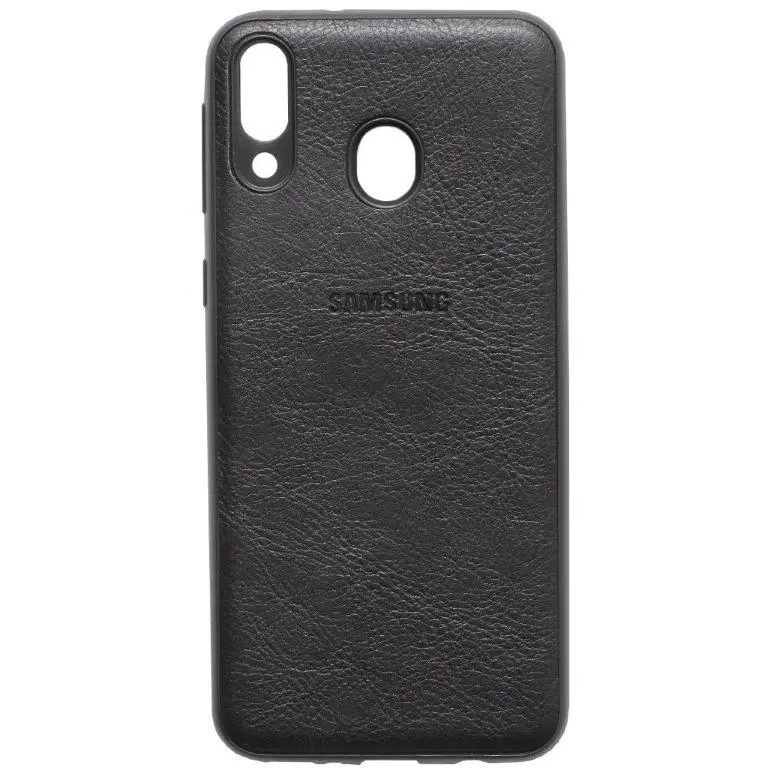 Чехол Samsung М20 под кожу черный TPU Чехол Samsung М20 под кожу черный TPU