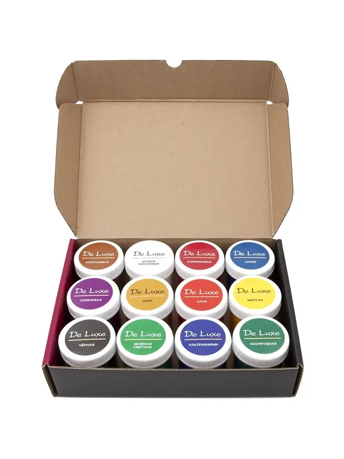 Гуашь художественная 12цв*40мл Луч De Luxe