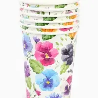 Стакан бумажный одноразовый &laquo;Полевые цветы&raquo;, 250 мл, 6 шт
