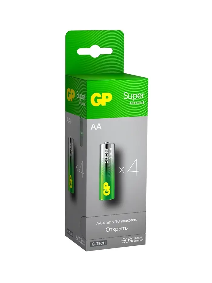 Батарейка алкалиновая GP Super, AA, LR6-40BOX, 1.5 В, набор, 40 шт.