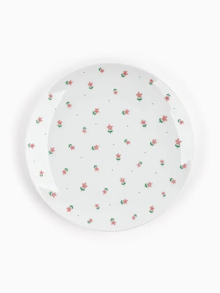 Тарелка плоская керамическая &laquo;Цветы&raquo;, d=20 см