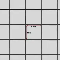 Сетка торговая 100×200 см, окантовка 6 мм, пруток - 4 мм, цвет черный (порошковое покрытие)