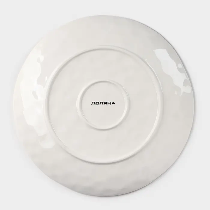 Тарелка Доляна &laquo;Космос&raquo;, d=27.5 см, фарфор, белая, красная