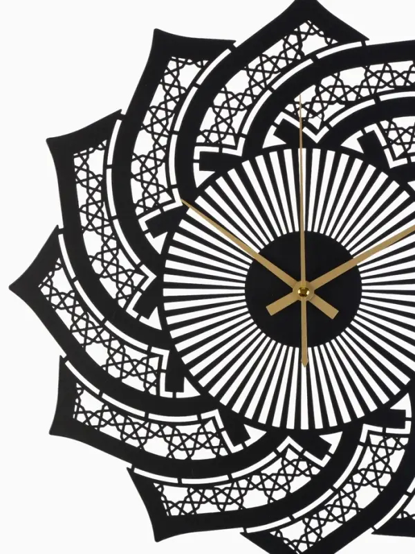 Часы настенные интерьерные &laquo;Вихрь&raquo;, бесшумные, плавный ход, d=40 см, металл, чёрные