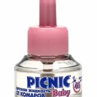 Дополнительный флакон-жидкость от комаров Picnic Baby, с экстрактом ромашки, 45 ночей, 30 мл