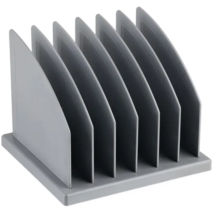 Лоток-сортер для журналов и бумаг сборный, 6 отделений, серый
