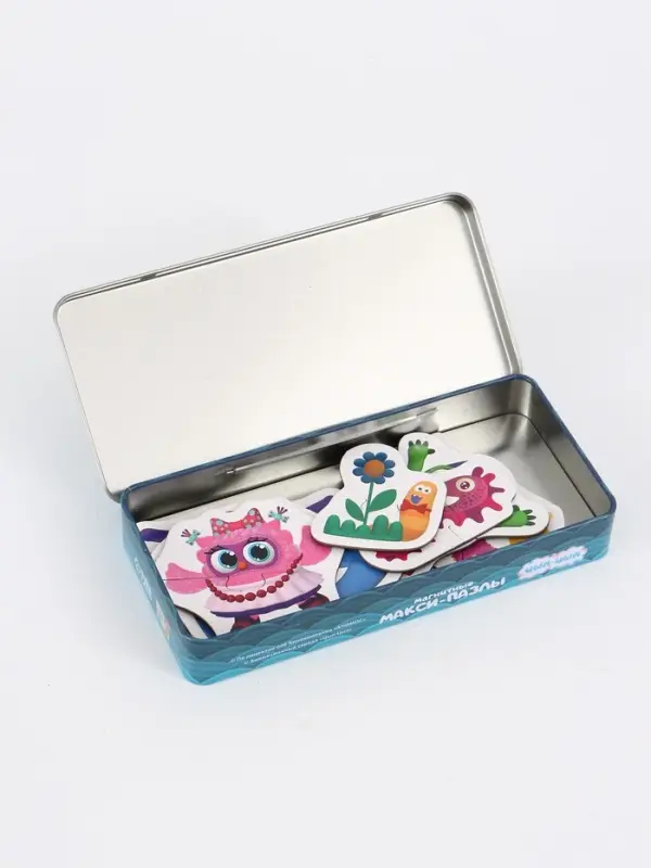 Магнитные макси - пазлы в металлической коробке &laquo;Цып-цып&raquo;, 10 пазлов