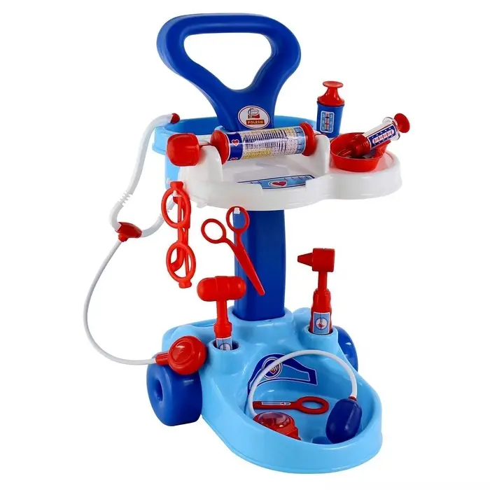 Игровой набор &laquo;Доктор&raquo;, тележка на колёсиках, 12 предметов