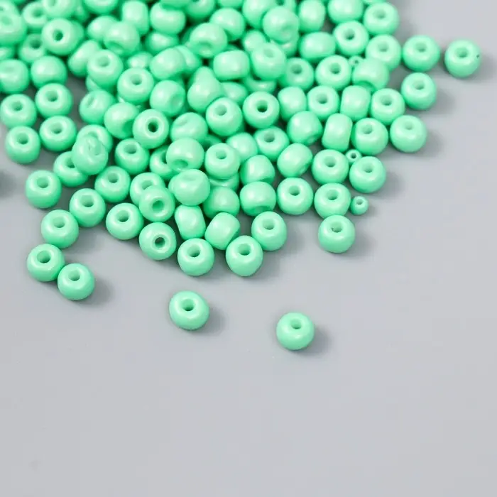 Бисер стекло 6/0  Бисер стекло 6/0 "Серо-зелёный" 15 гр